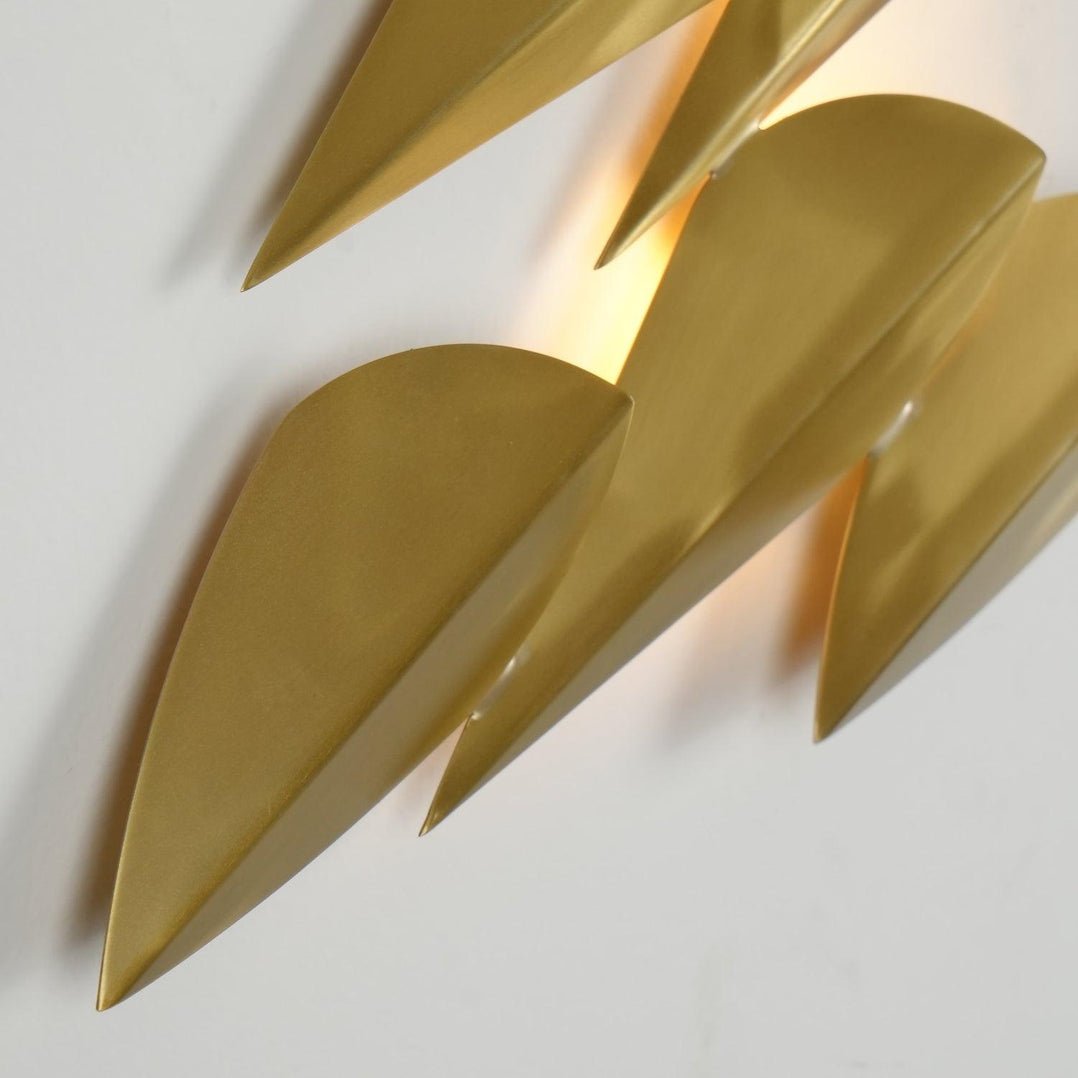 Avynis Abstract Brass Wall Light