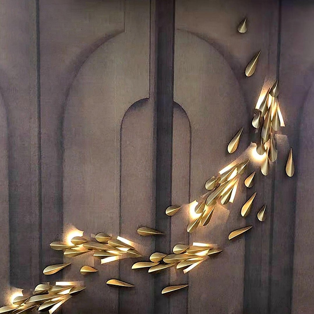 Avynis Abstract Brass Wall Light