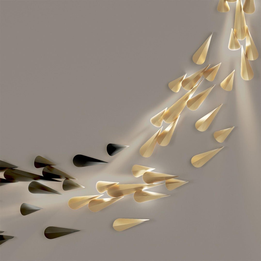 Avynis Abstract Brass Wall Light
