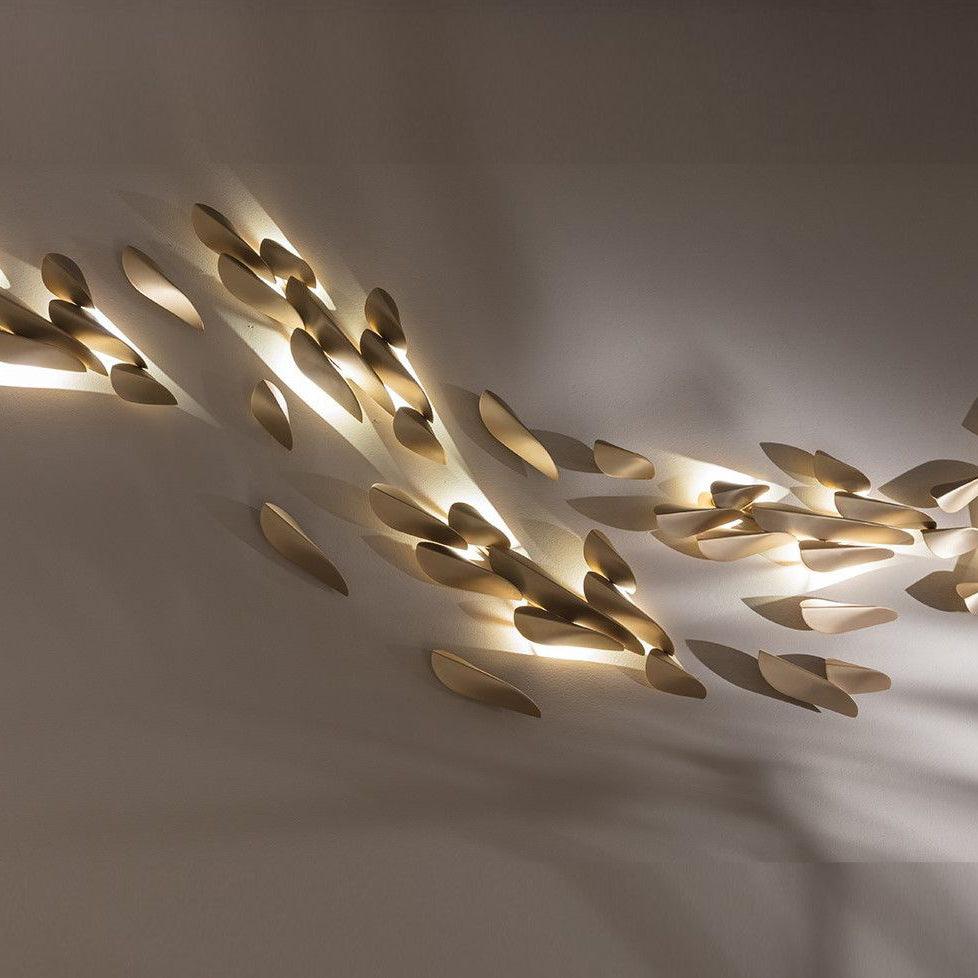 Avynis Abstract Brass Wall Light