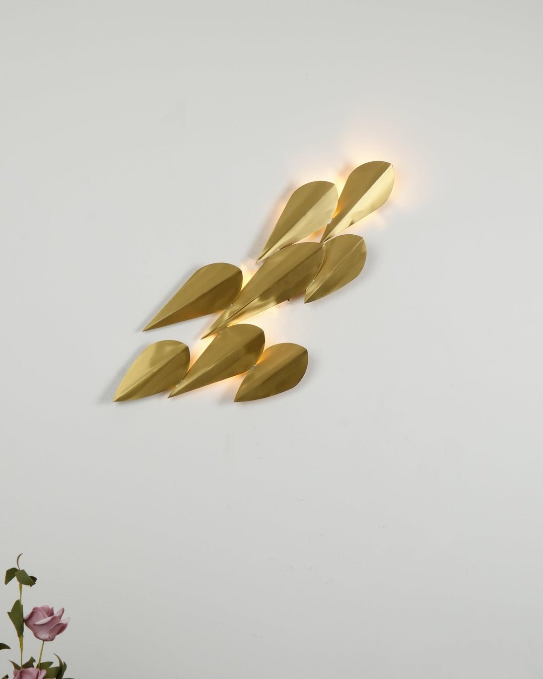 Avynis Abstract Brass Wall Light