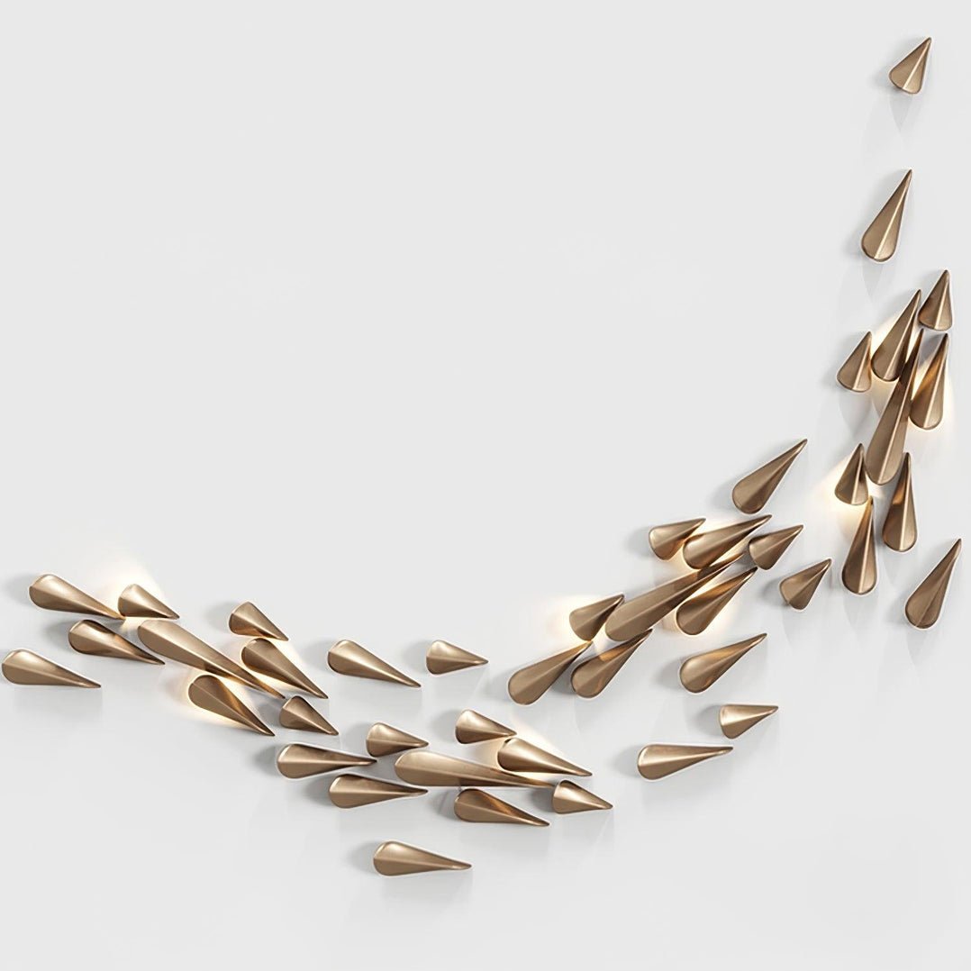 Avynis Abstract Brass Wall Light