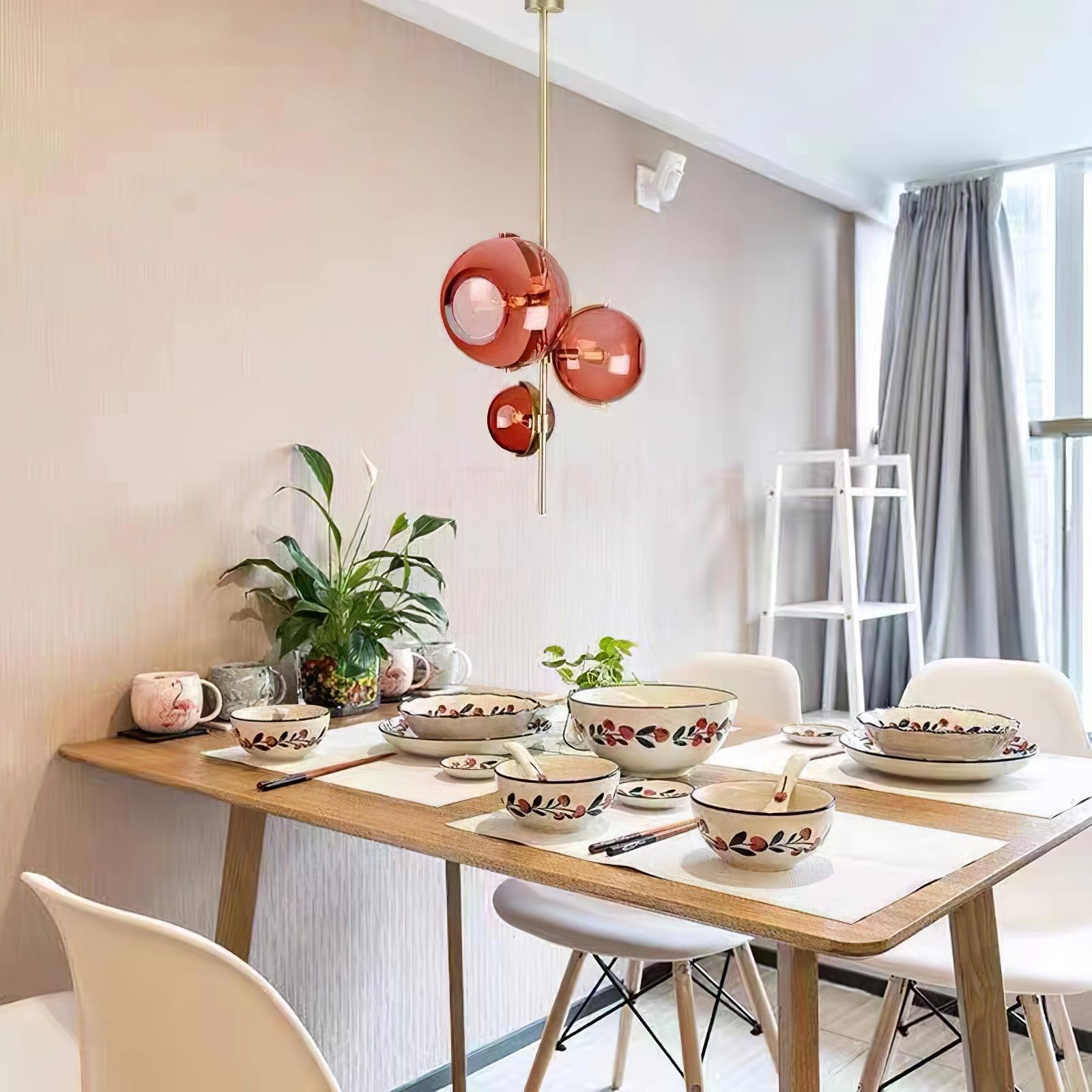 Eiruira Chandelier Amber Glass Ball