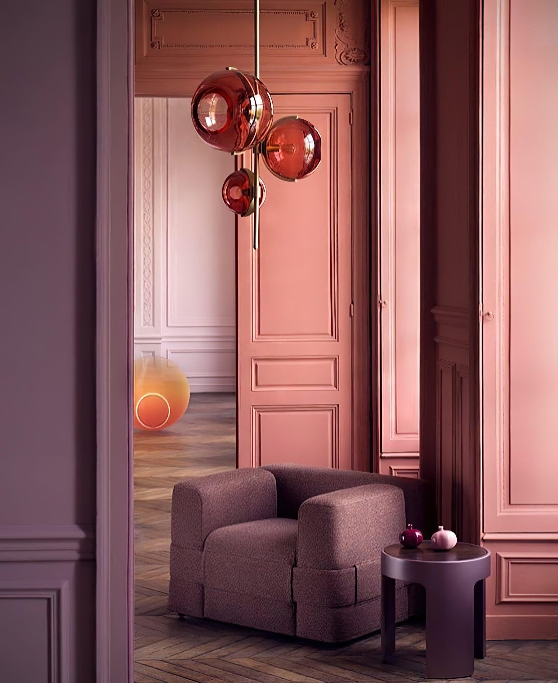 Eiruira Chandelier Amber Glass Ball
