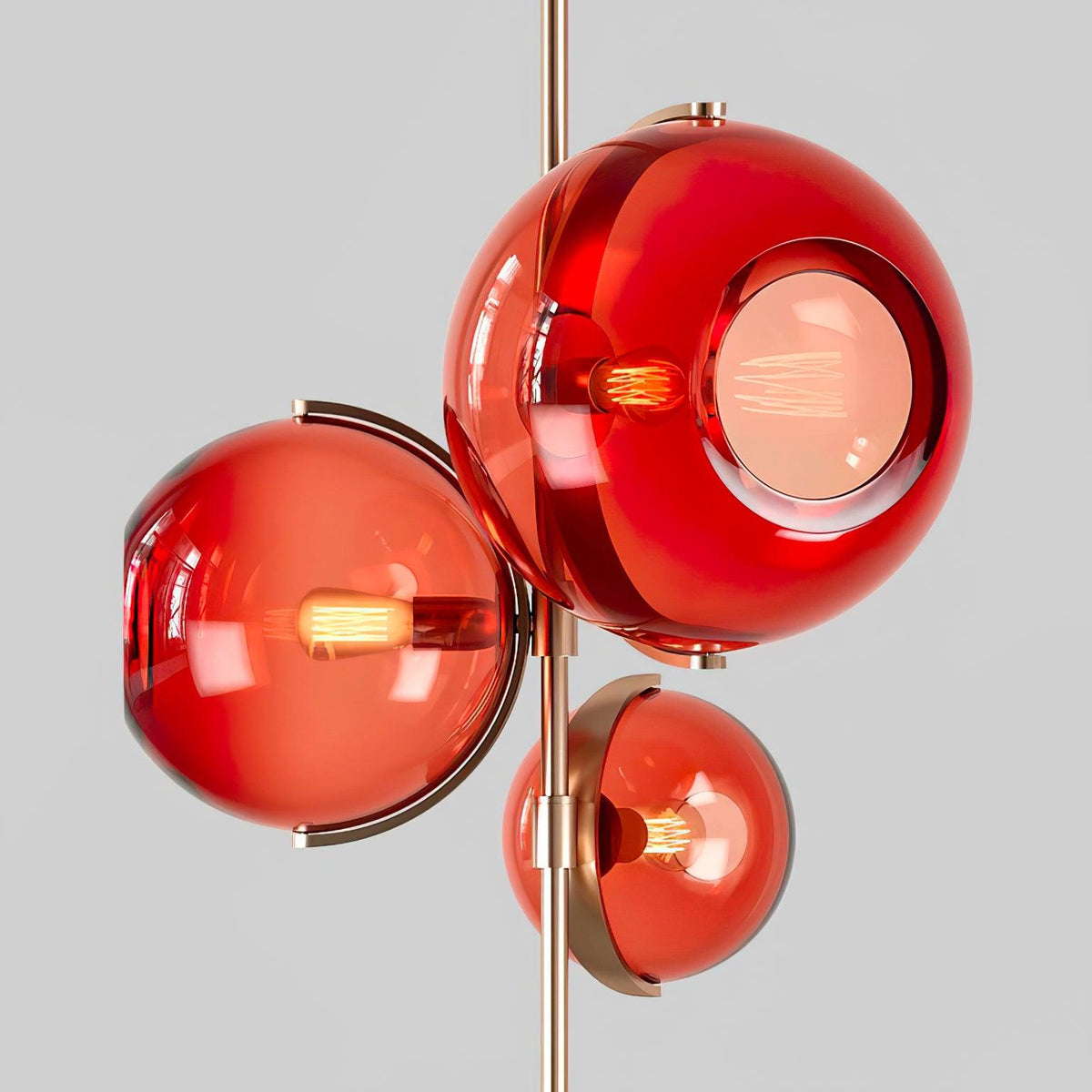 Eiruira Chandelier Amber Glass Ball