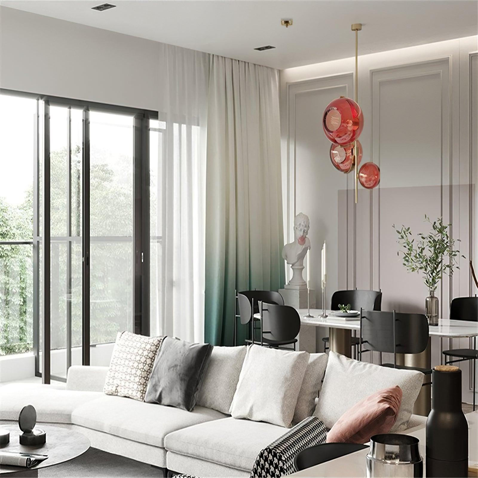 Eiruira Chandelier Amber Glass Ball