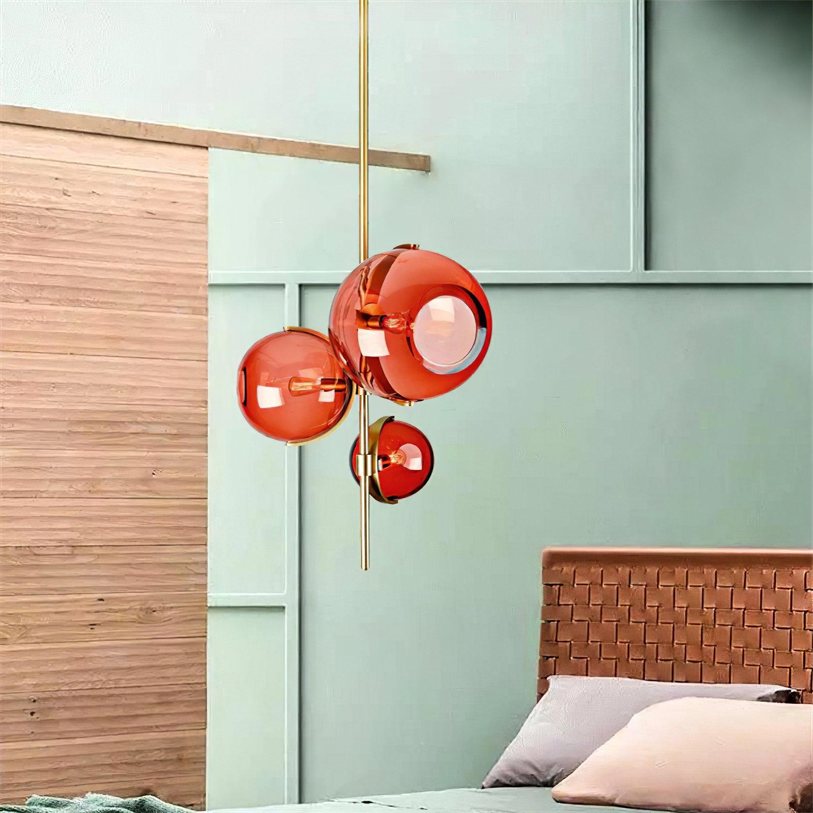 Eiruira Chandelier Amber Glass Ball