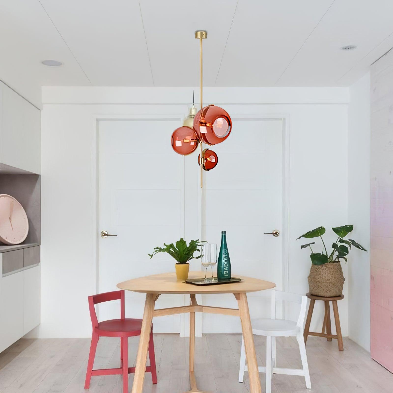Eiruira Chandelier Amber Glass Ball
