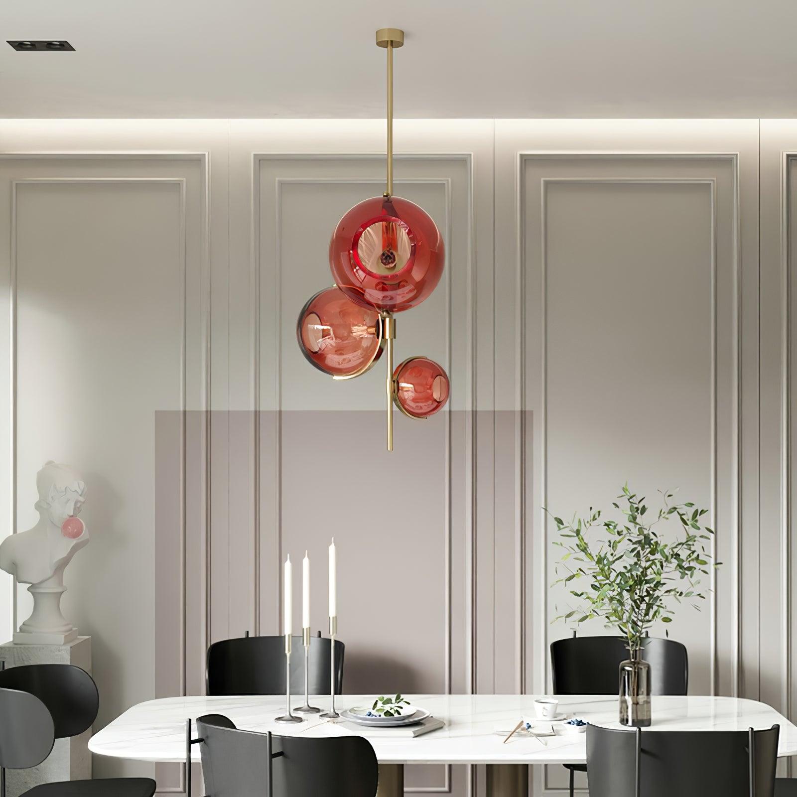 Eiruira Chandelier Amber Glass Ball