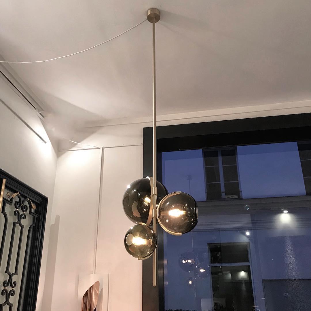 Eiruira Chandelier Amber Glass Ball