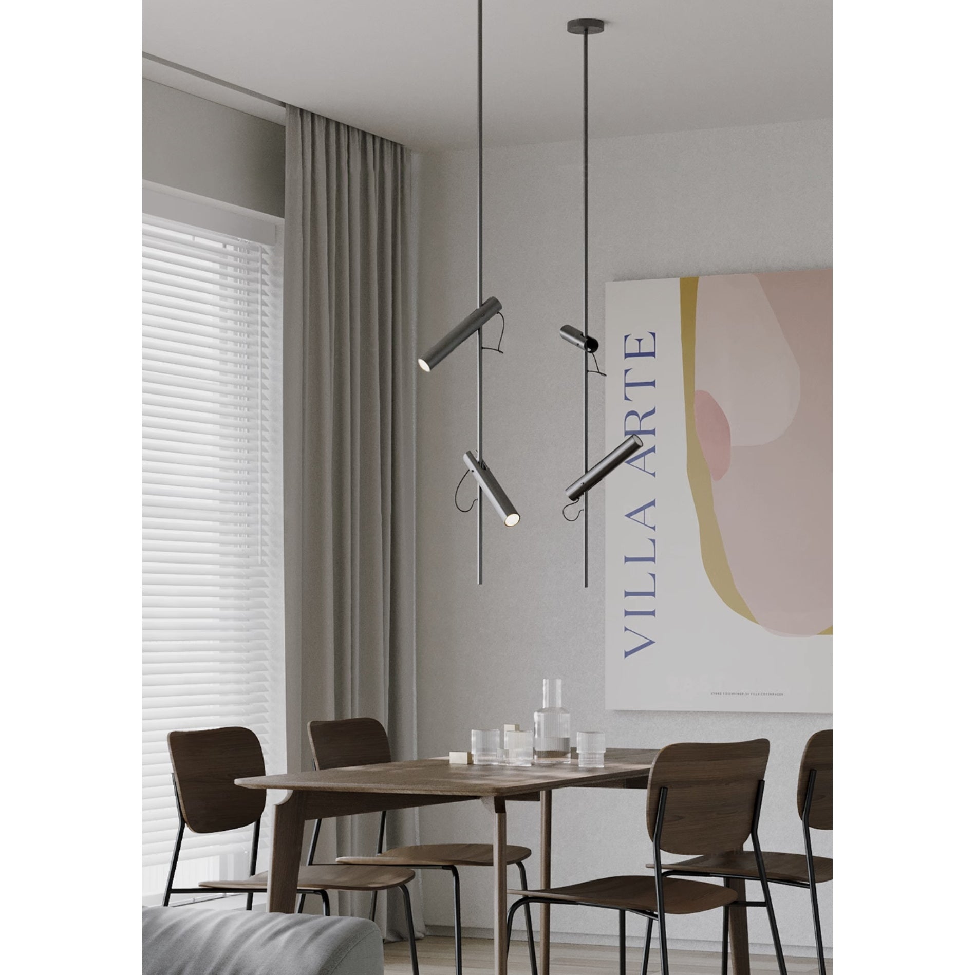 Jarnbruvyi Modern Minimalist Line Pendant Light - Neutral Decor