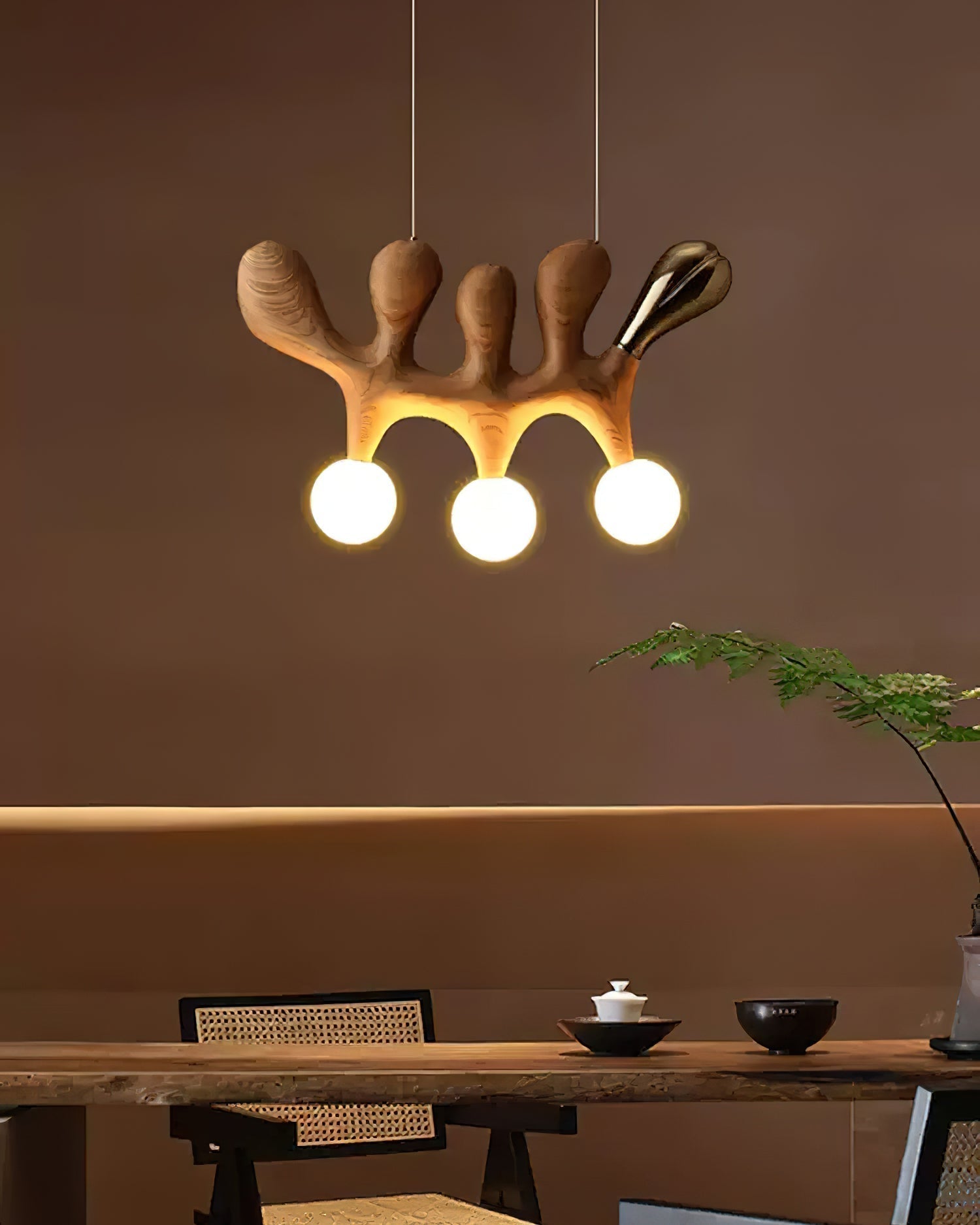 Sprout Contemporary Wood Pendant Lamp