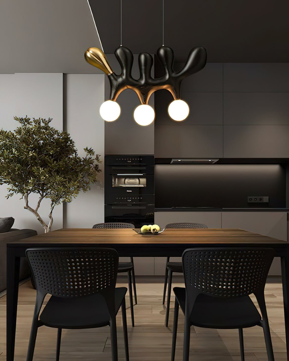 Sprout Contemporary Wood Pendant Lamp