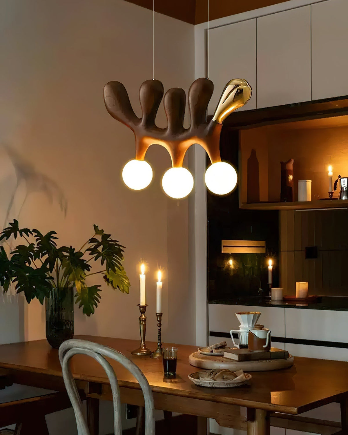 Sprout Contemporary Wood Pendant Lamp