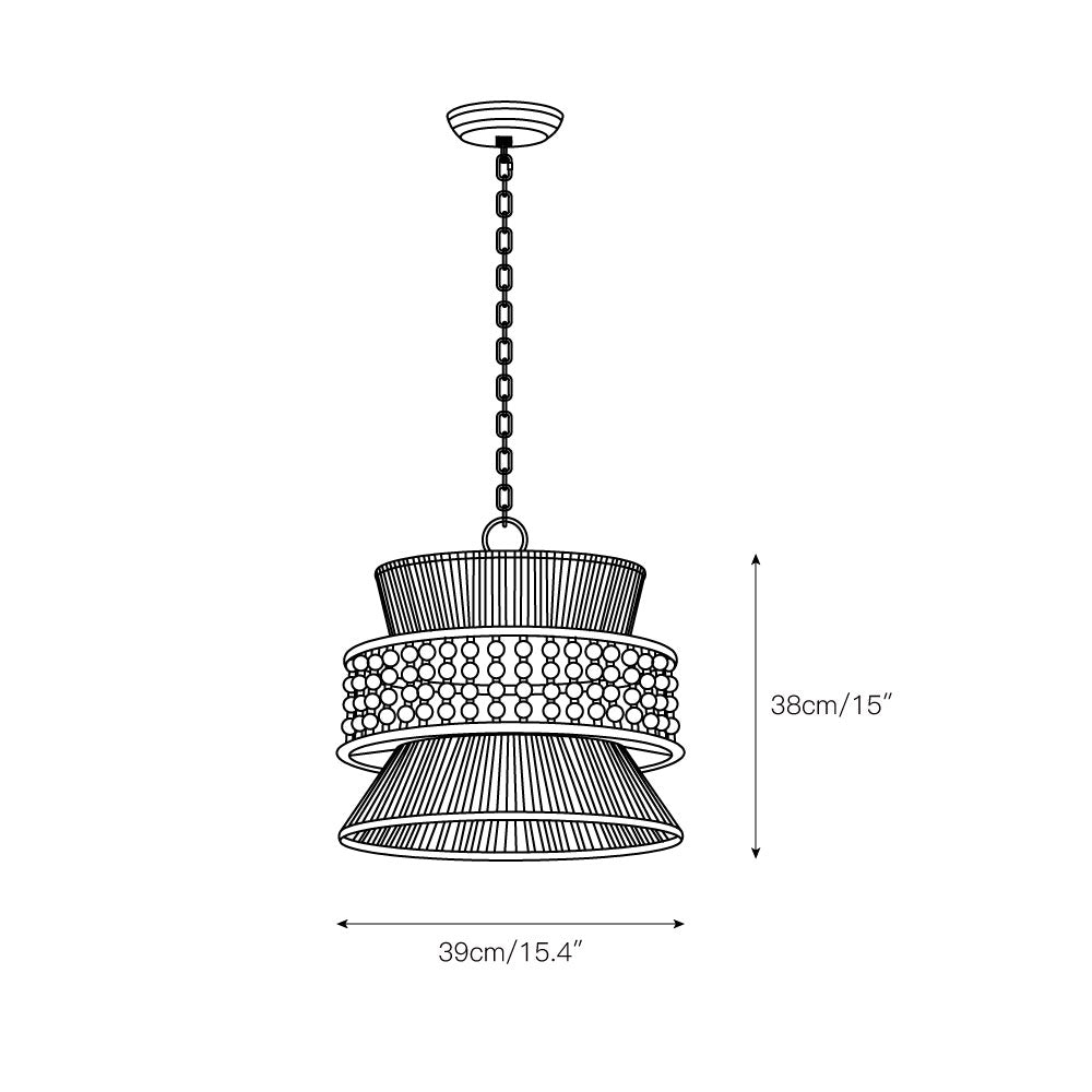 Kvennuvyi Natural Antigua Brown Metal Pendant Lamp