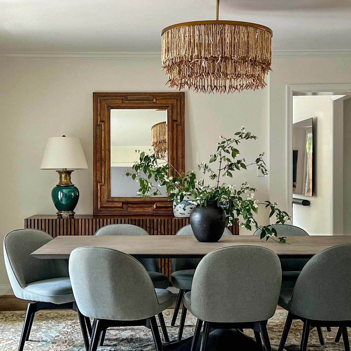 Yara Chandelier Wood and Coconut beads