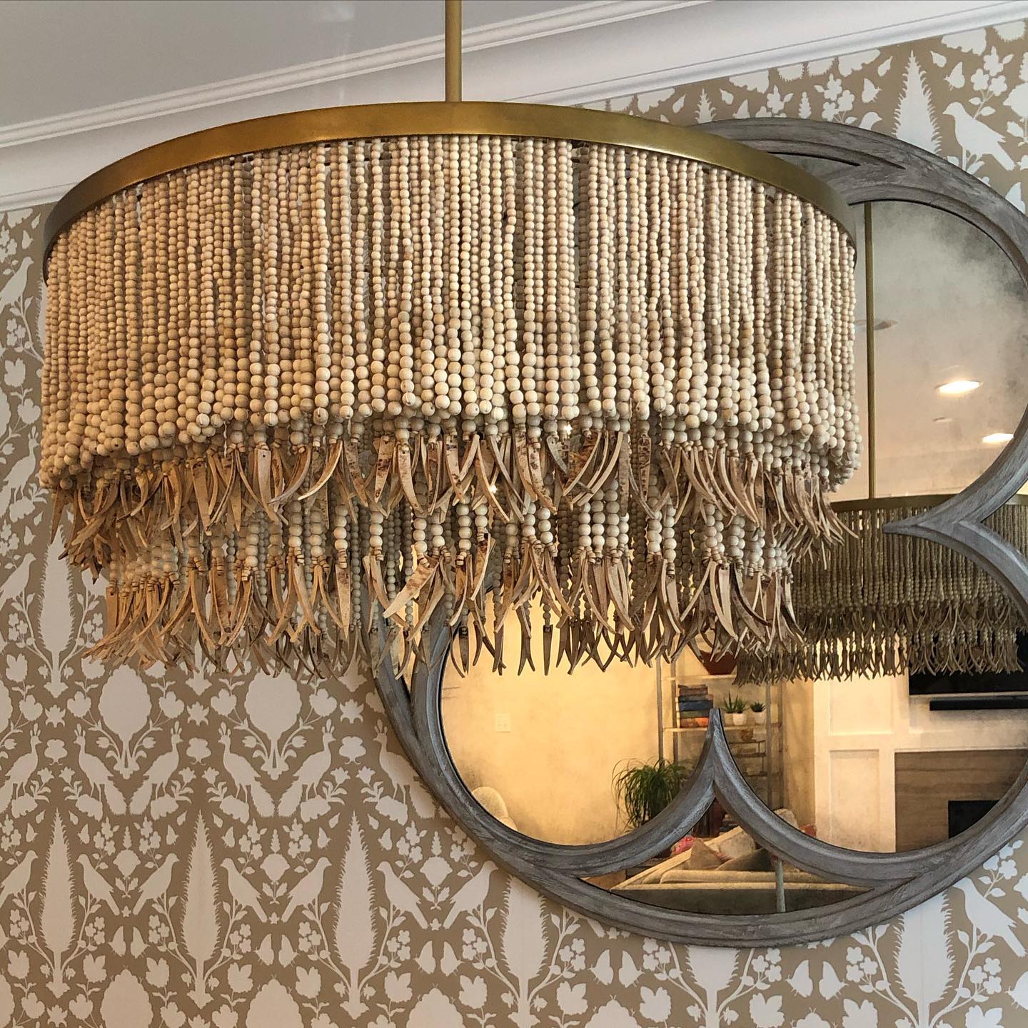 Yara Chandelier Wood and Coconut beads