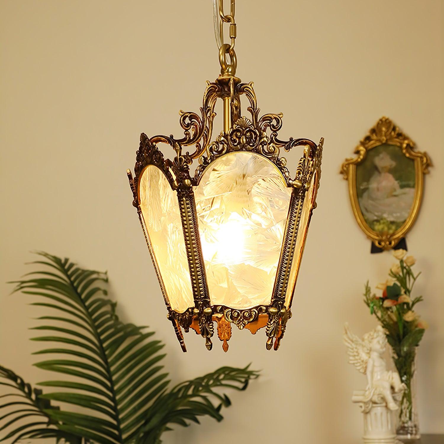 Auririelle Pendant Lamp Brass Empire Antique Elegant