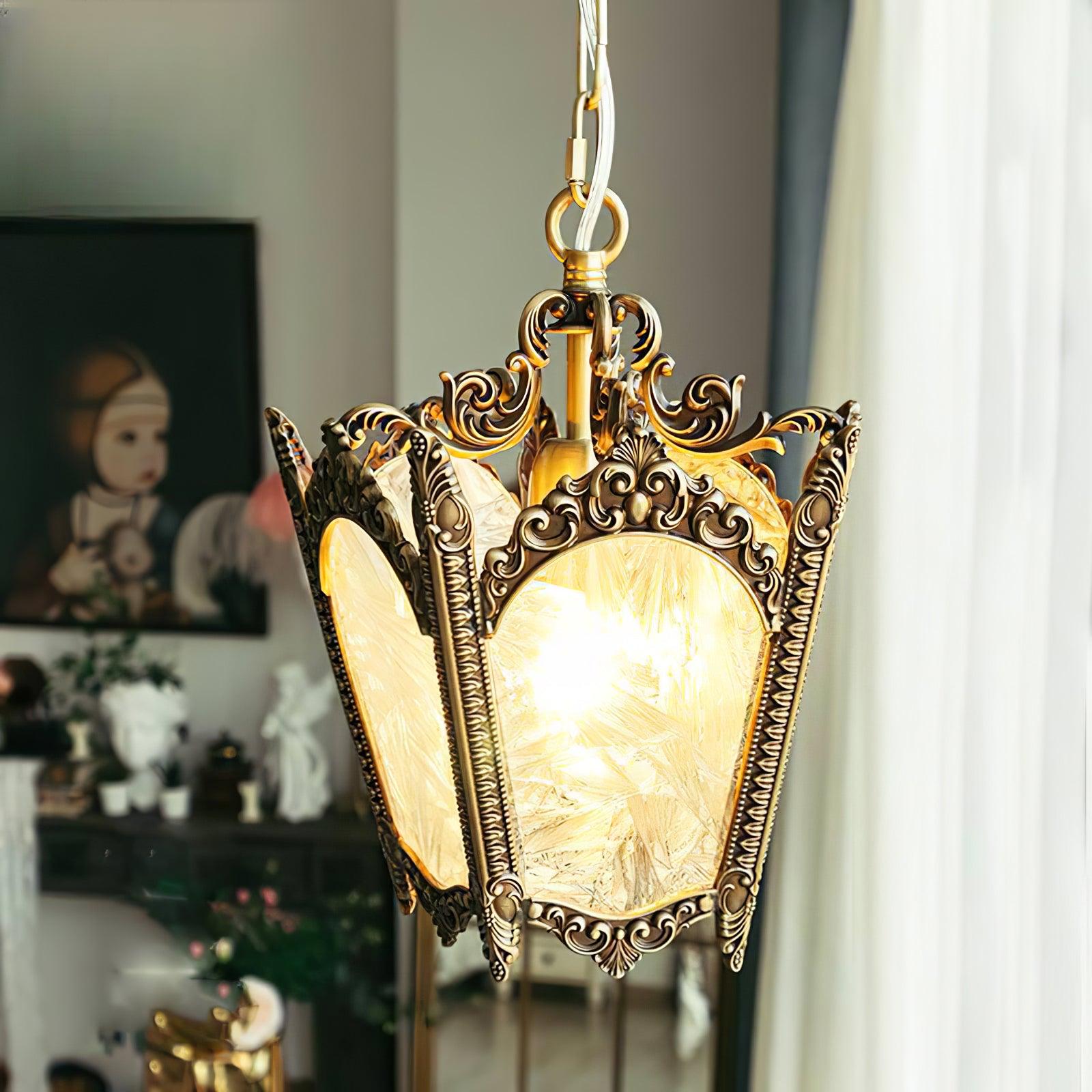 Auririelle Pendant Lamp Brass Empire Antique Elegant