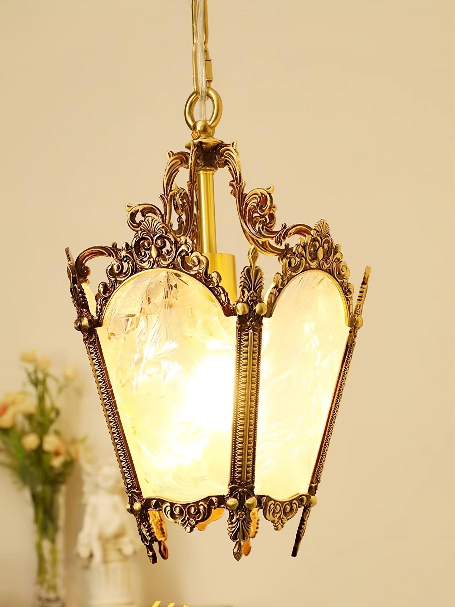 Auririelle Pendant Lamp Brass Empire Antique Elegant