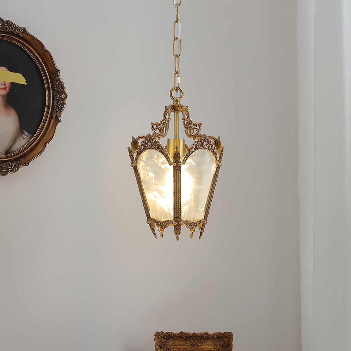 Auririelle Pendant Lamp Brass Empire Antique Elegant