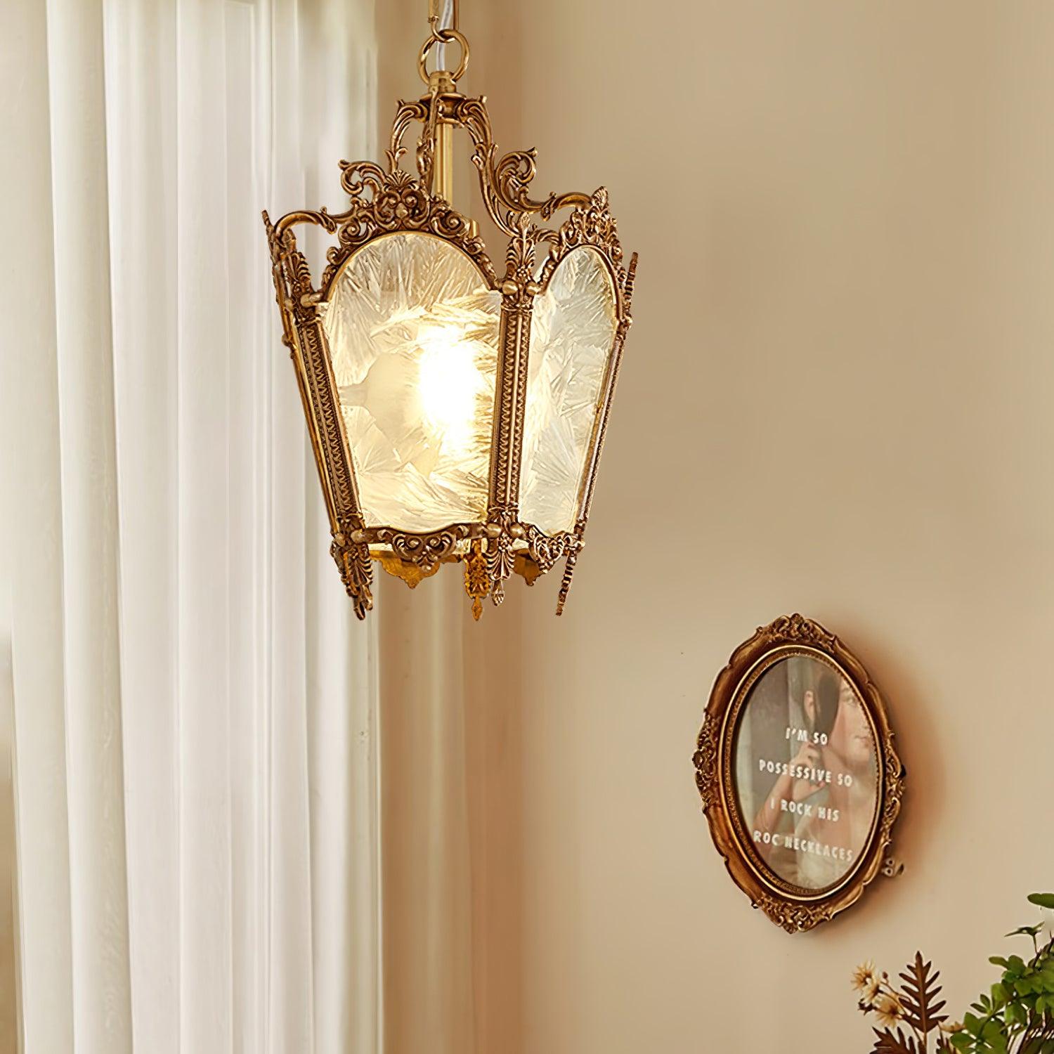 Auririelle Pendant Lamp Brass Empire Antique Elegant
