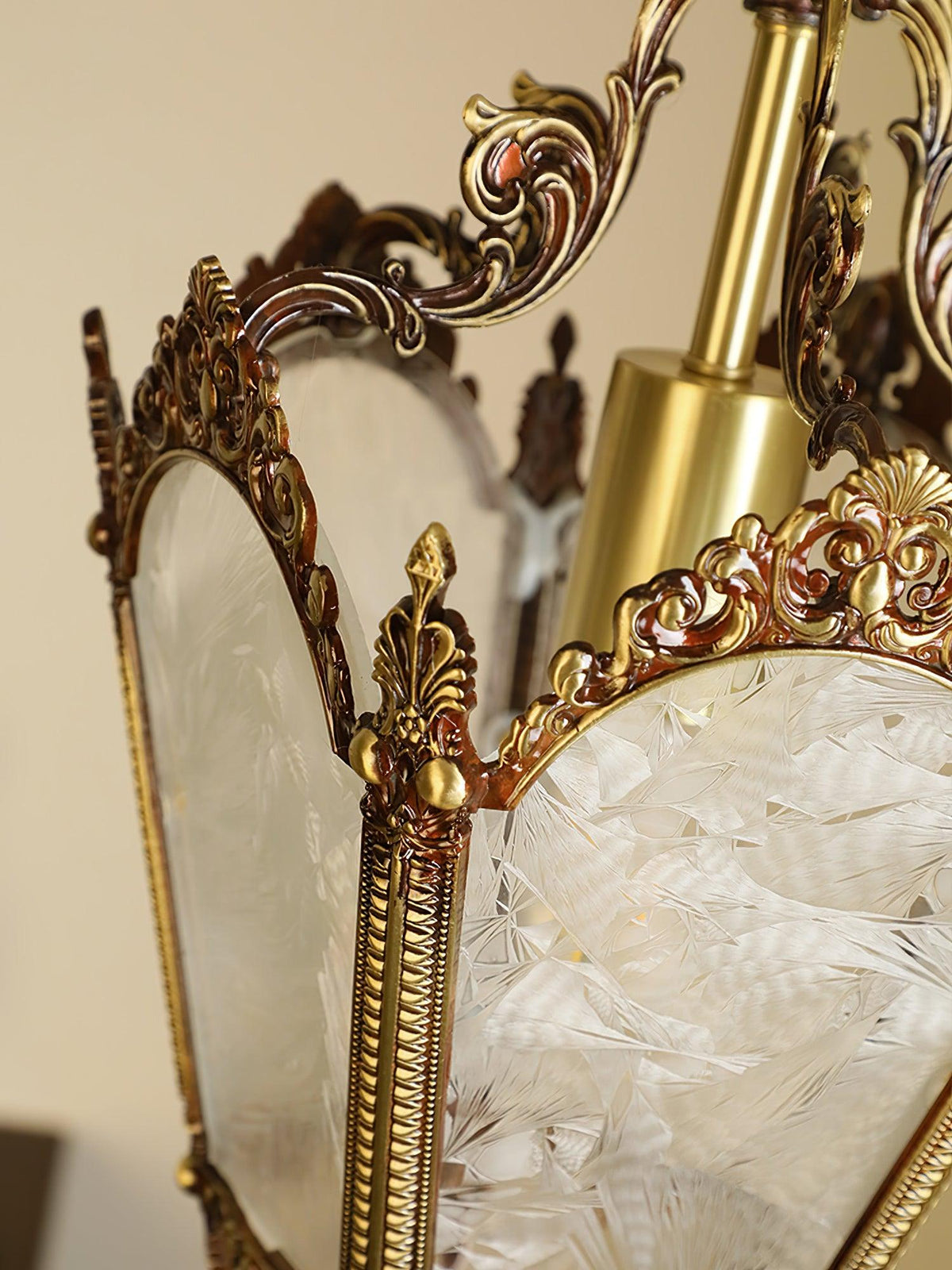 Auririelle Pendant Lamp Brass Empire Antique Elegant