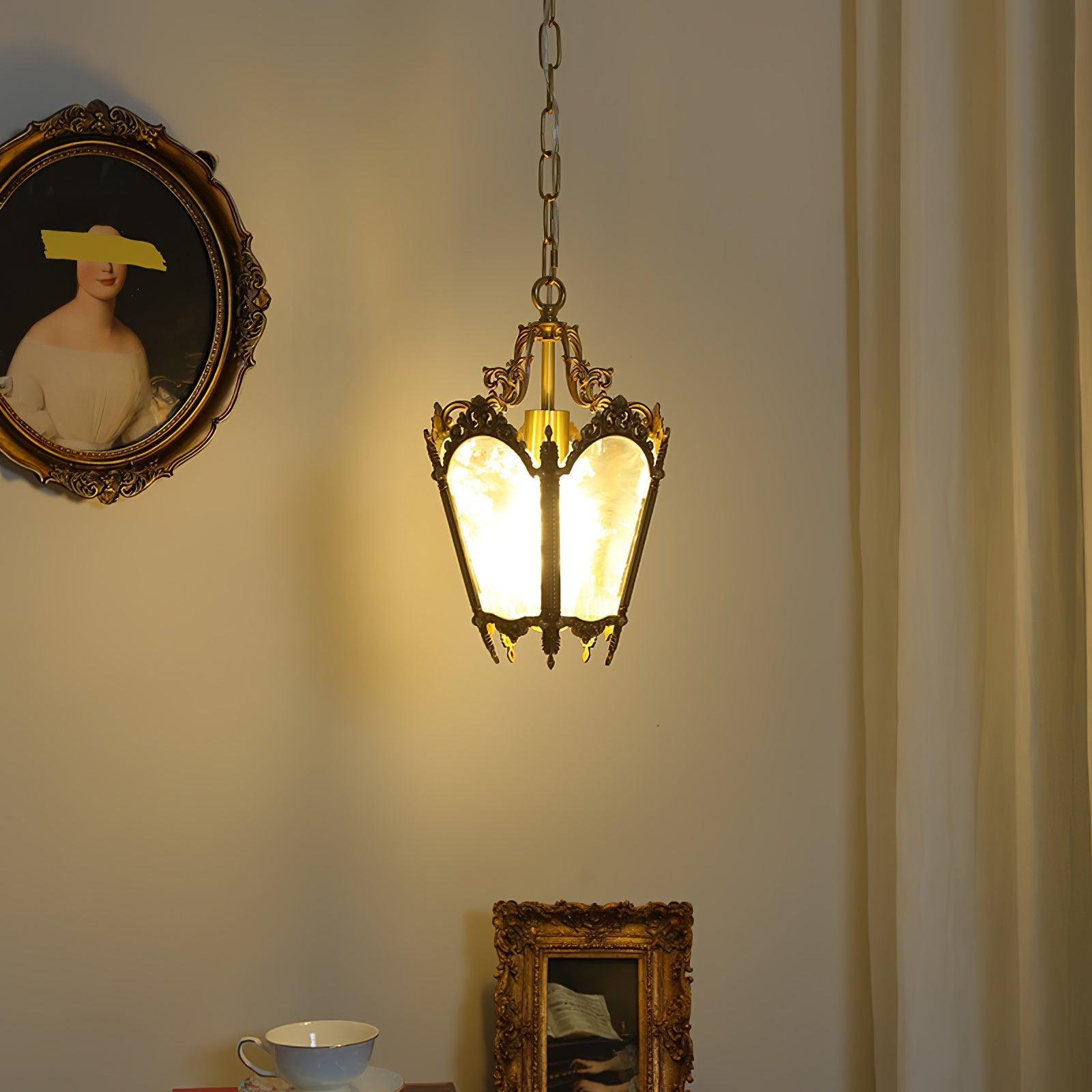 Auririelle Pendant Lamp Brass Empire Antique Elegant