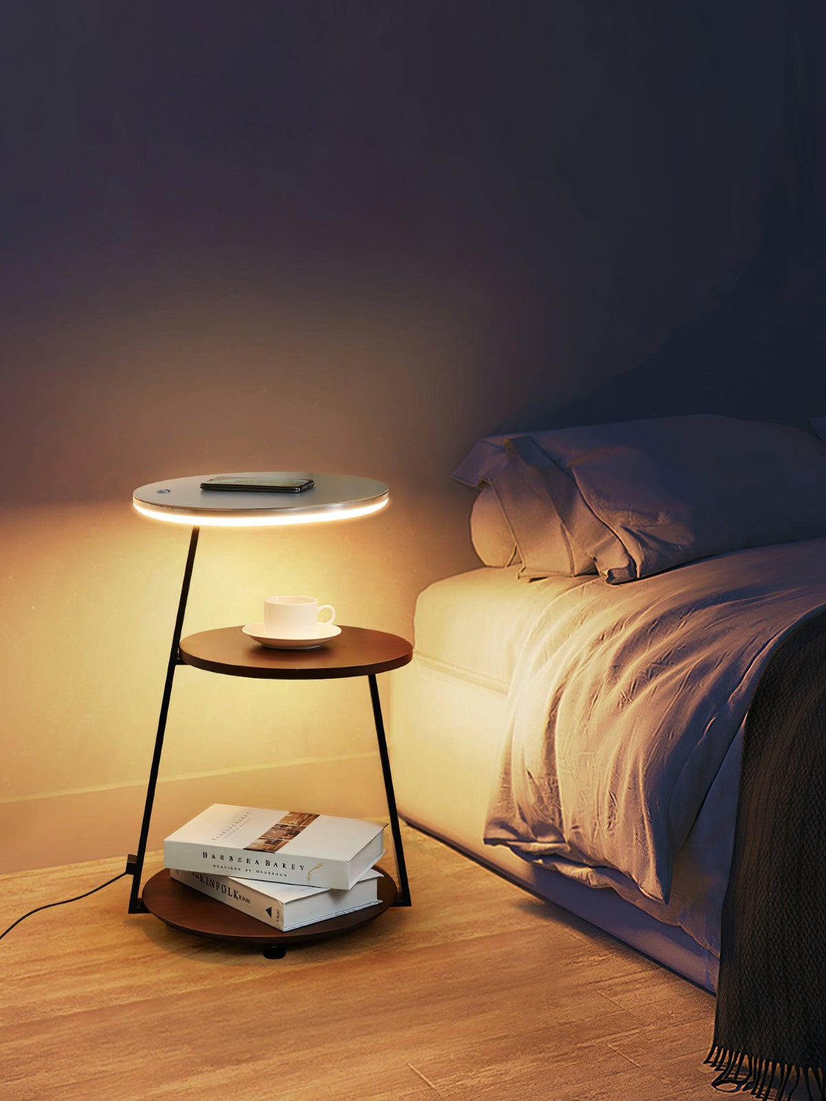 Mard Wood Contemporary Floor Lamp