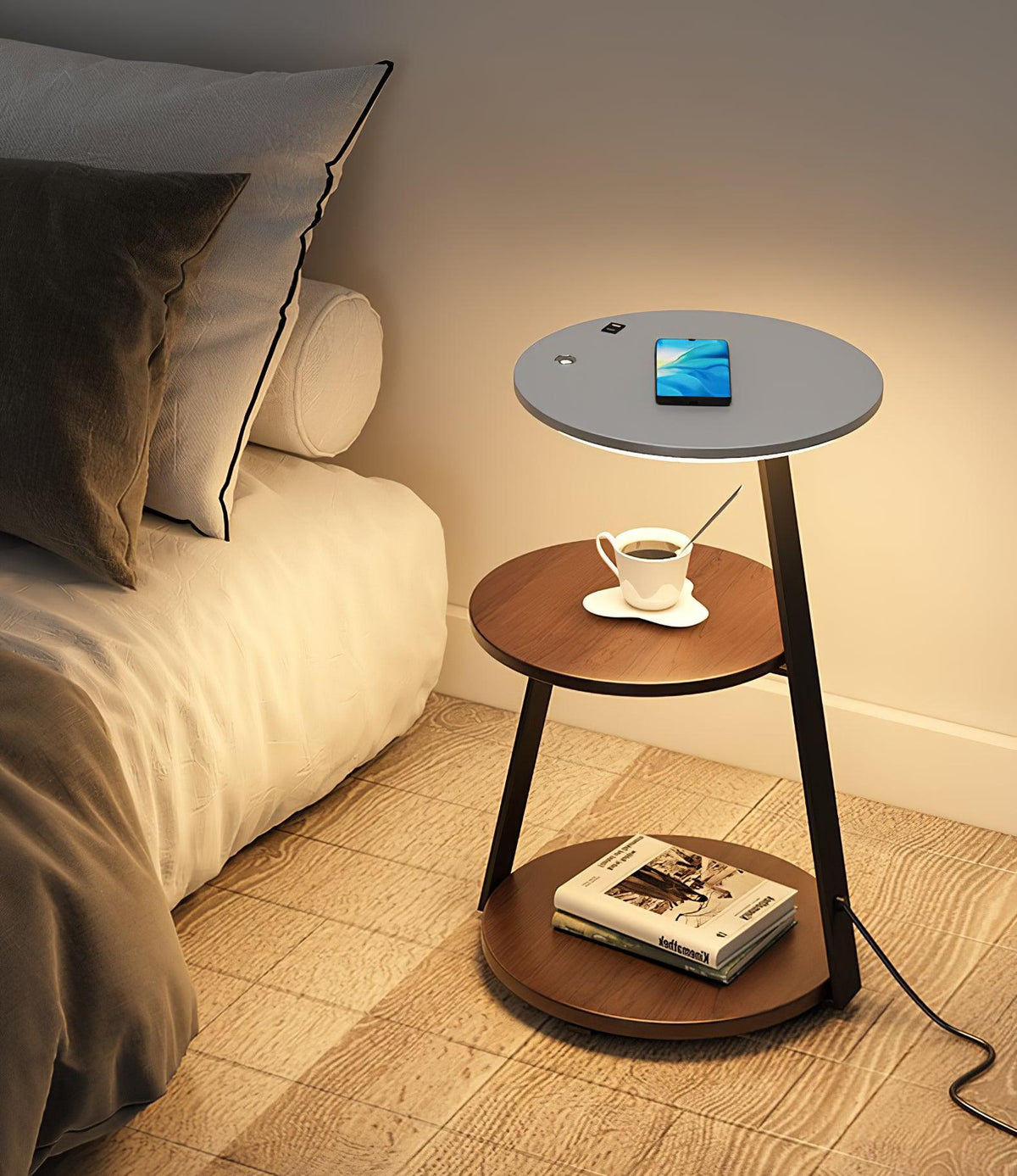 Mard Wood Contemporary Floor Lamp