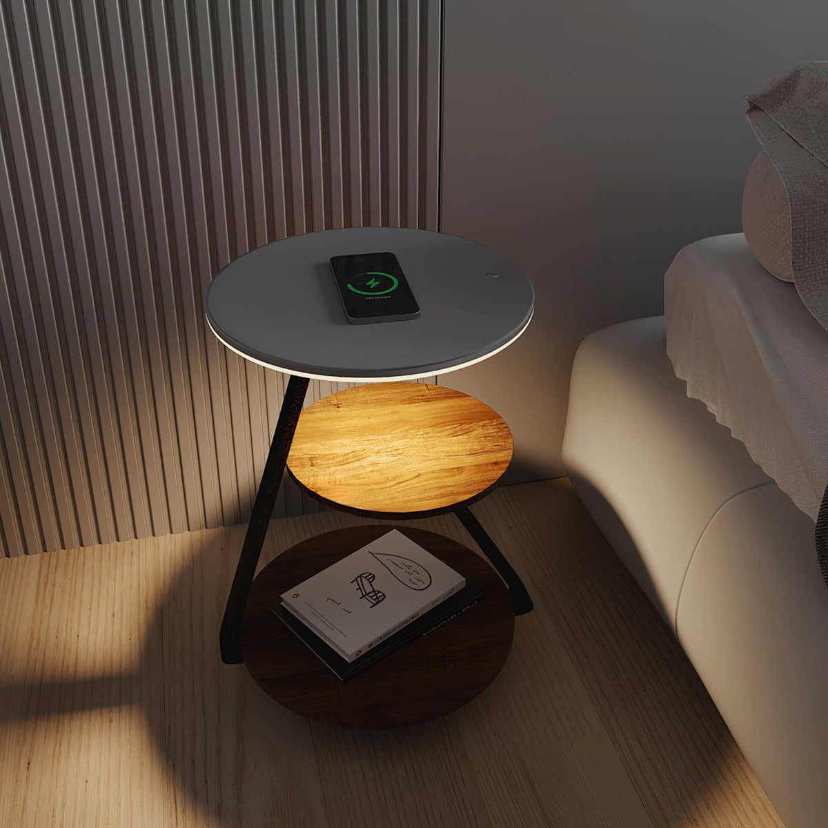 Mard Wood Contemporary Floor Lamp