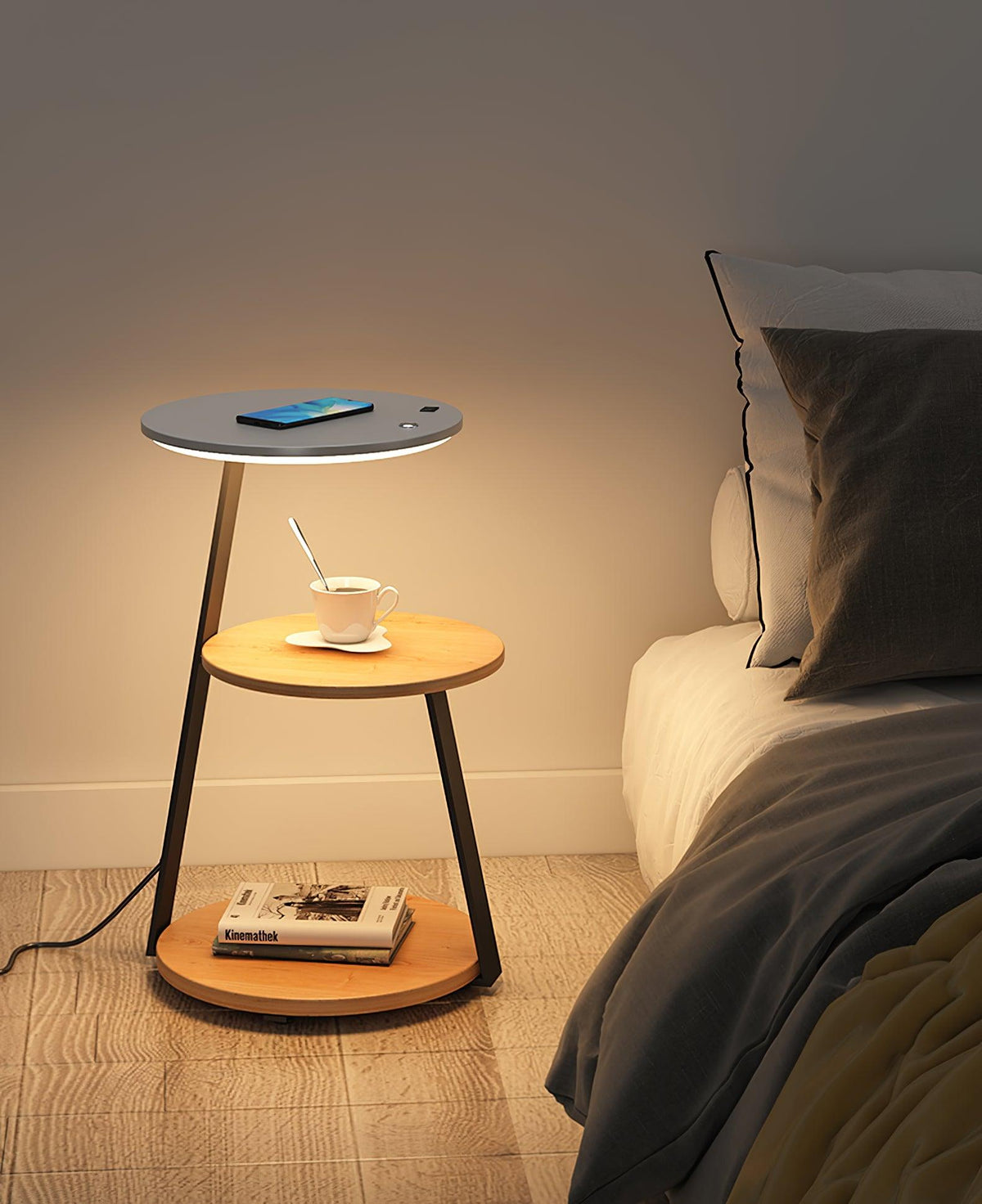 Mard Wood Contemporary Floor Lamp