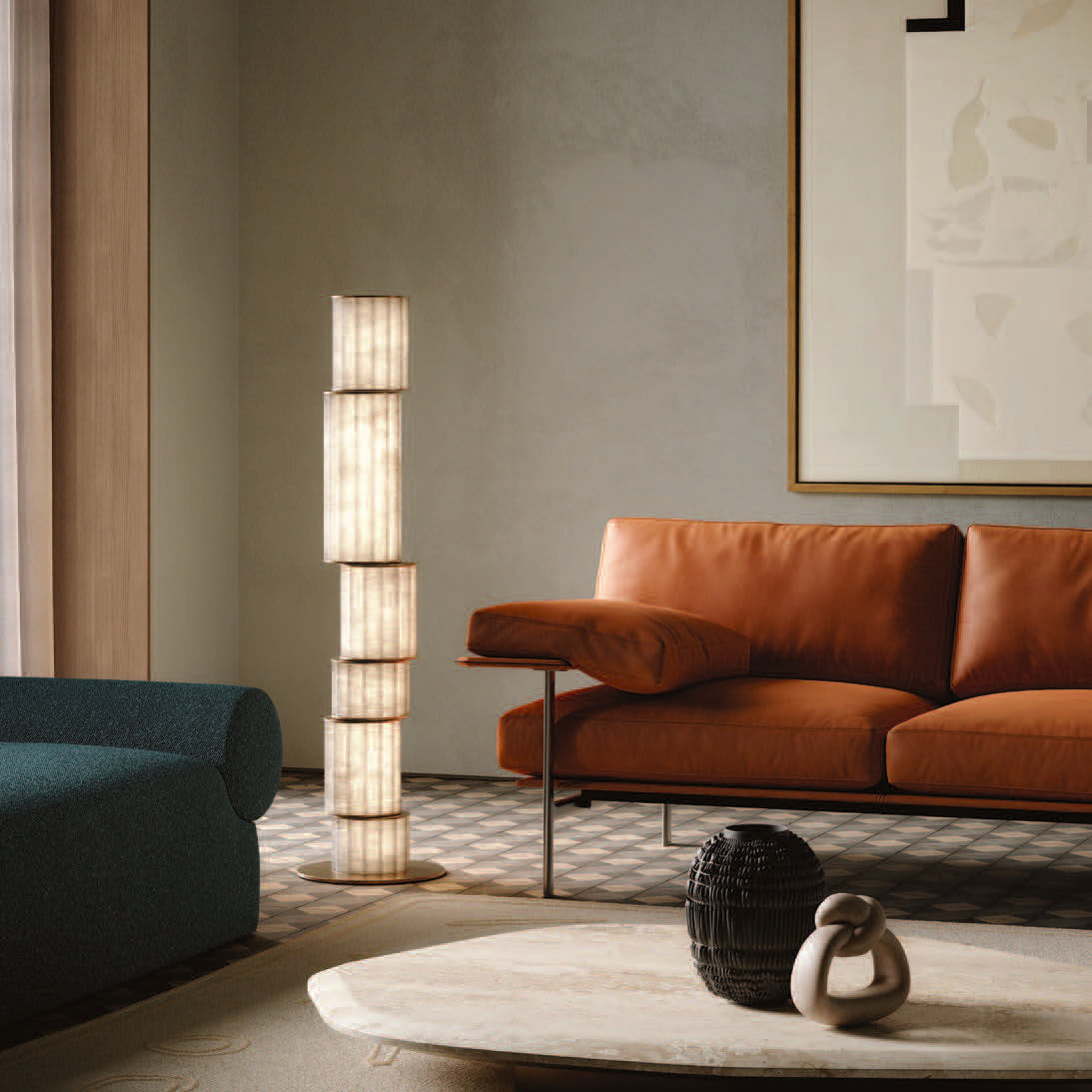 Durell Alabaster Floor Lamp