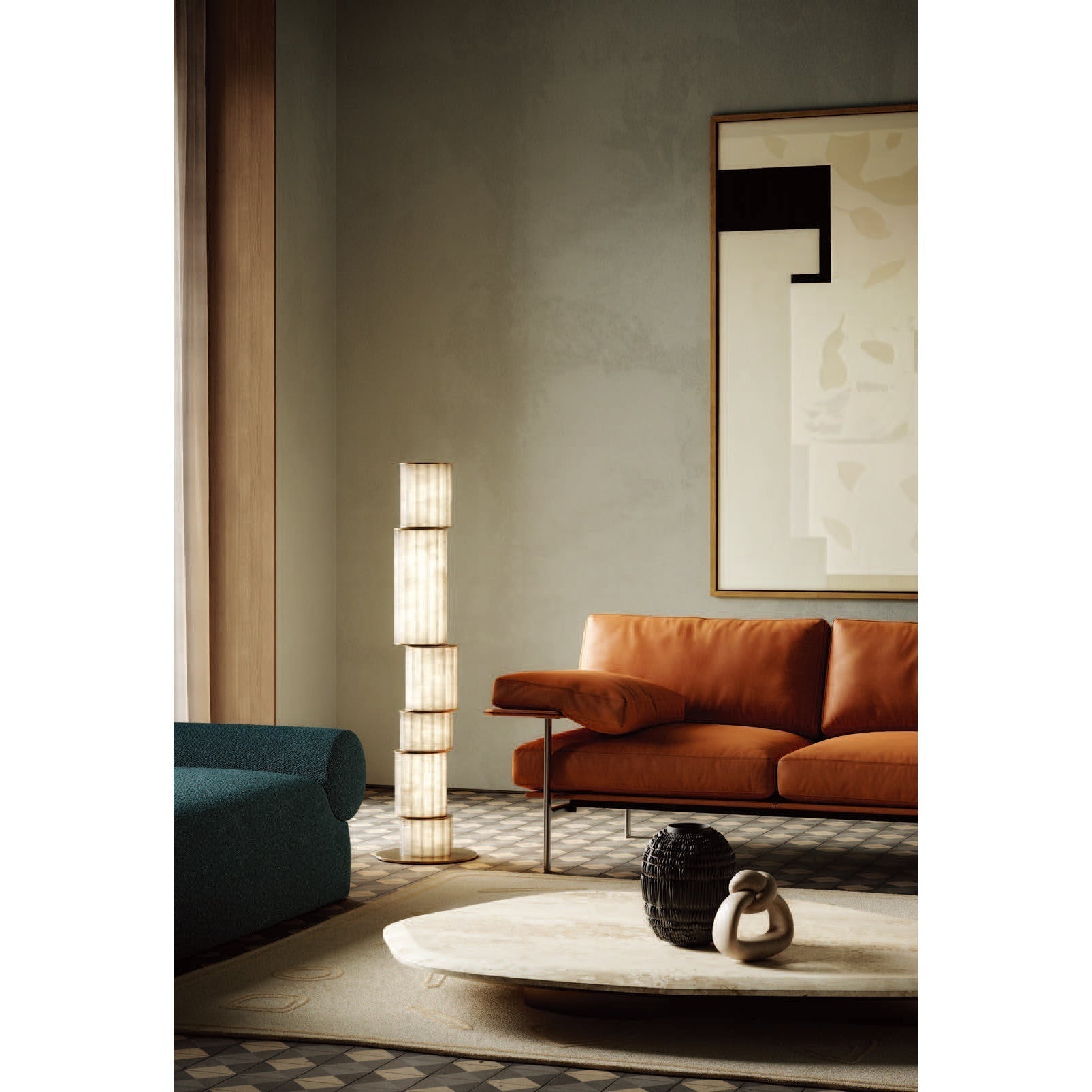 Durell Alabaster Floor Lamp