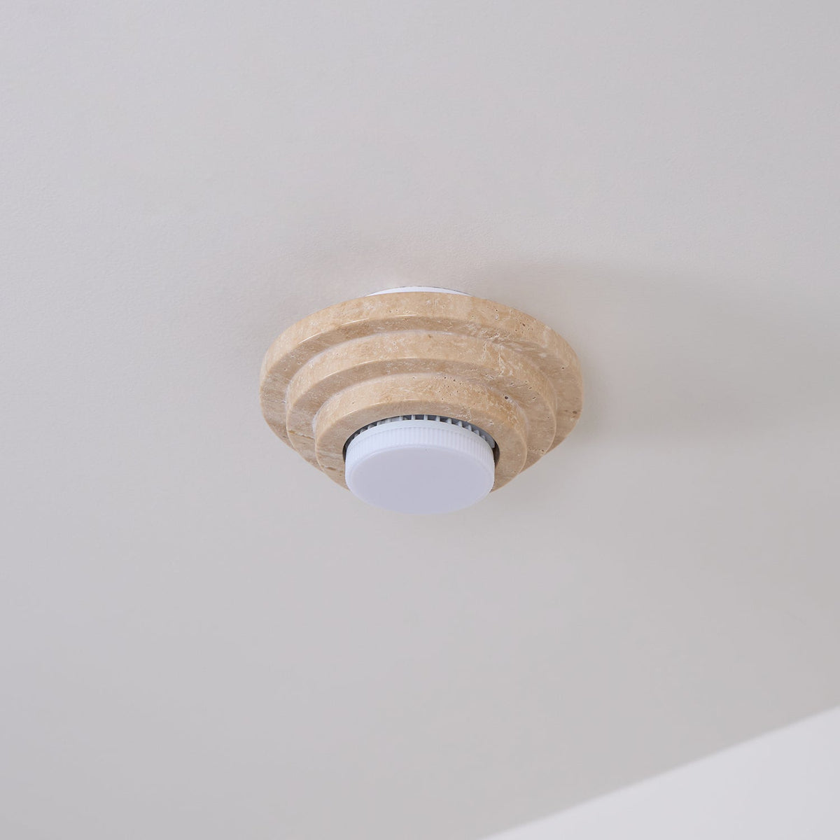Zadoraris Tiered-Disc Travertine Ceiling Light