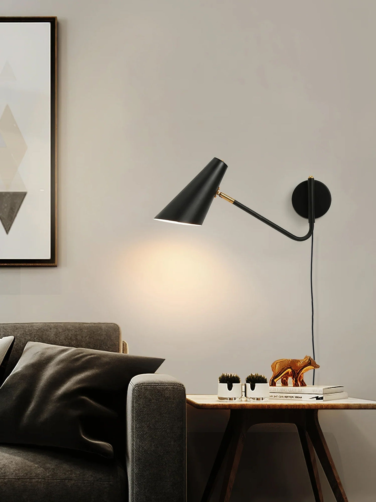 Canore Modern Minimalist Plug-in Sconce Wall lamp