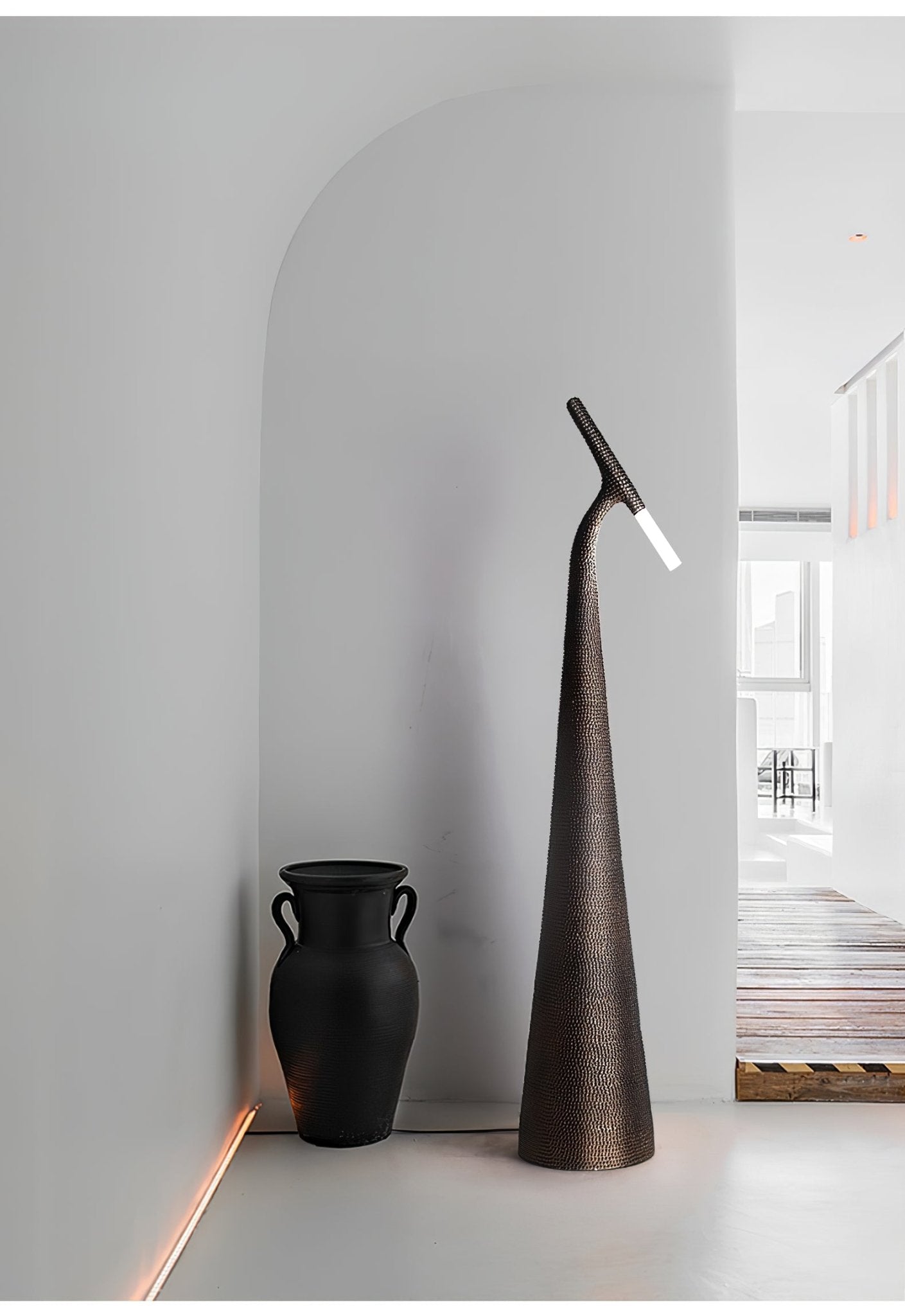 Sysolyra Textured Resin Floor Lamp