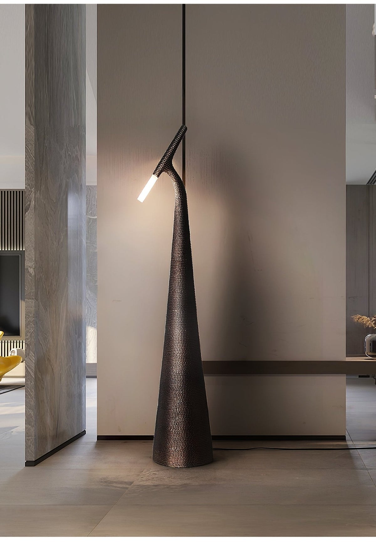Sysolyra Textured Resin Floor Lamp
