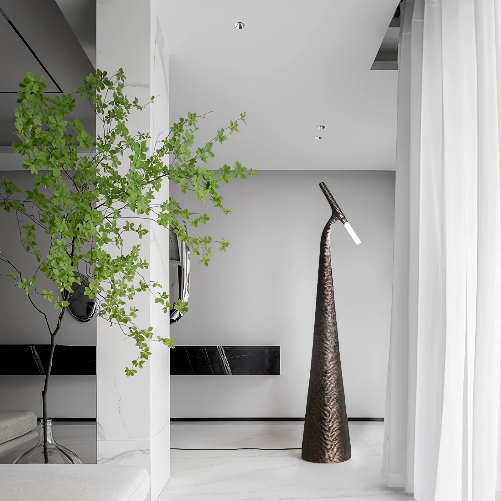 Sysolyra Textured Resin Floor Lamp