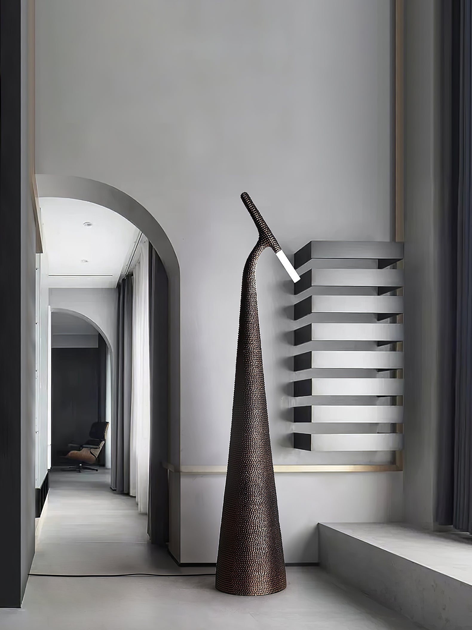 Sysolyra Textured Resin Floor Lamp