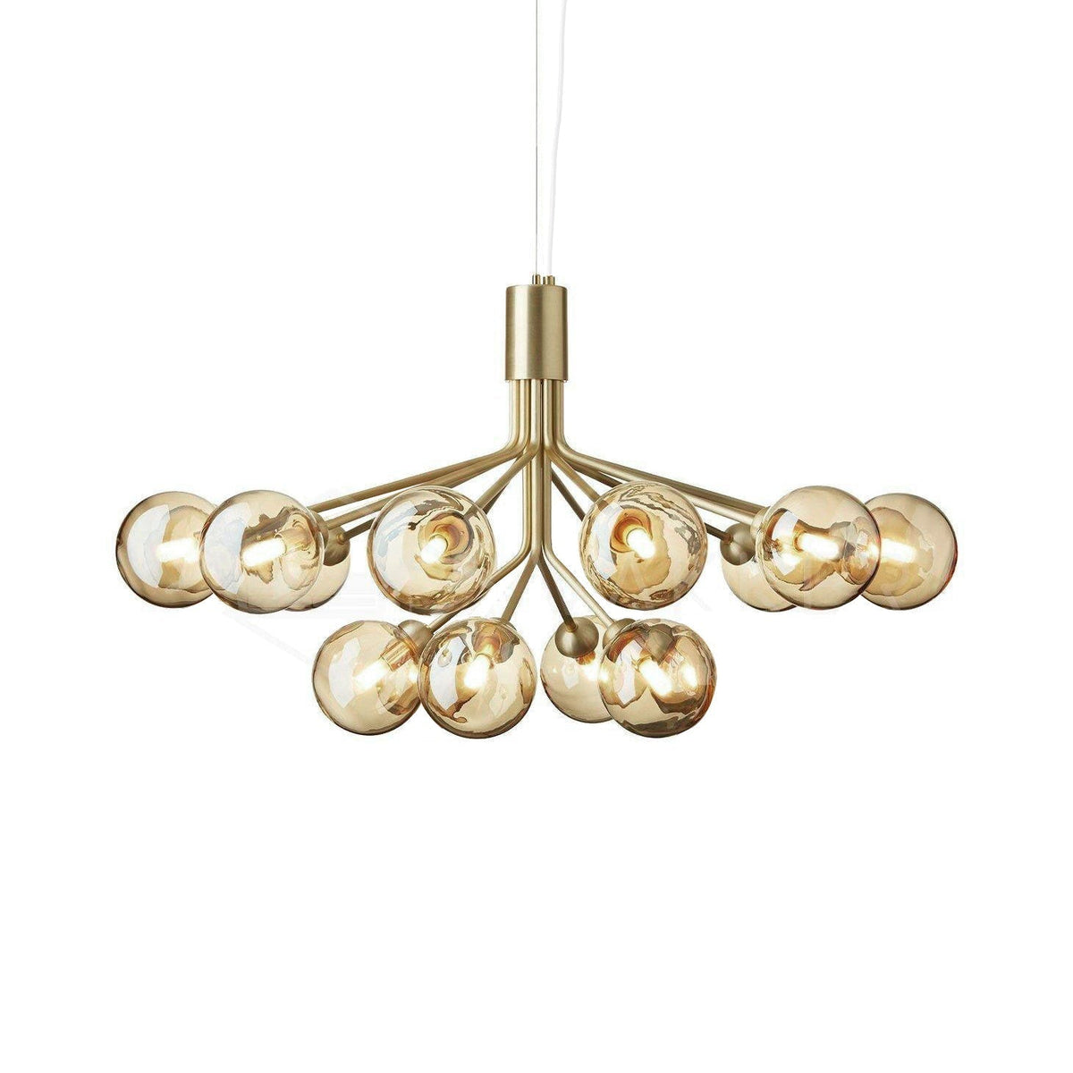 Eirelelle Pendant Lamp Glass Globe Cluster Brass