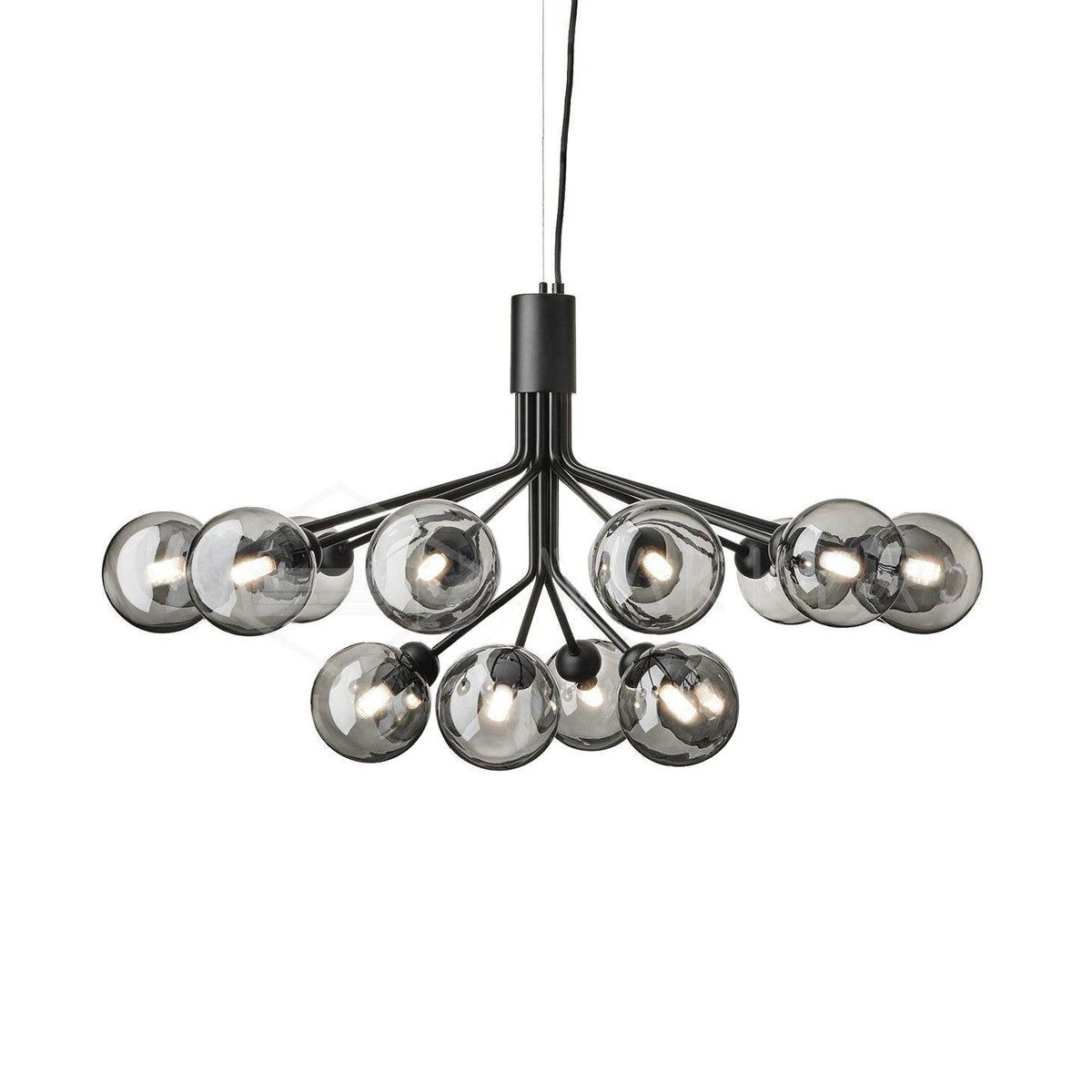 Eirelelle Pendant Lamp Glass Globe Cluster Brass