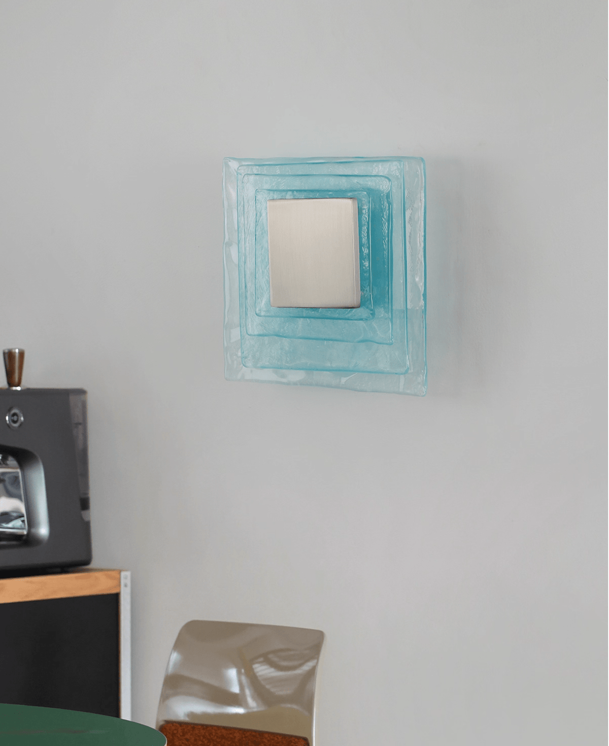Cleo Glass Water Cube Cascade Sconce