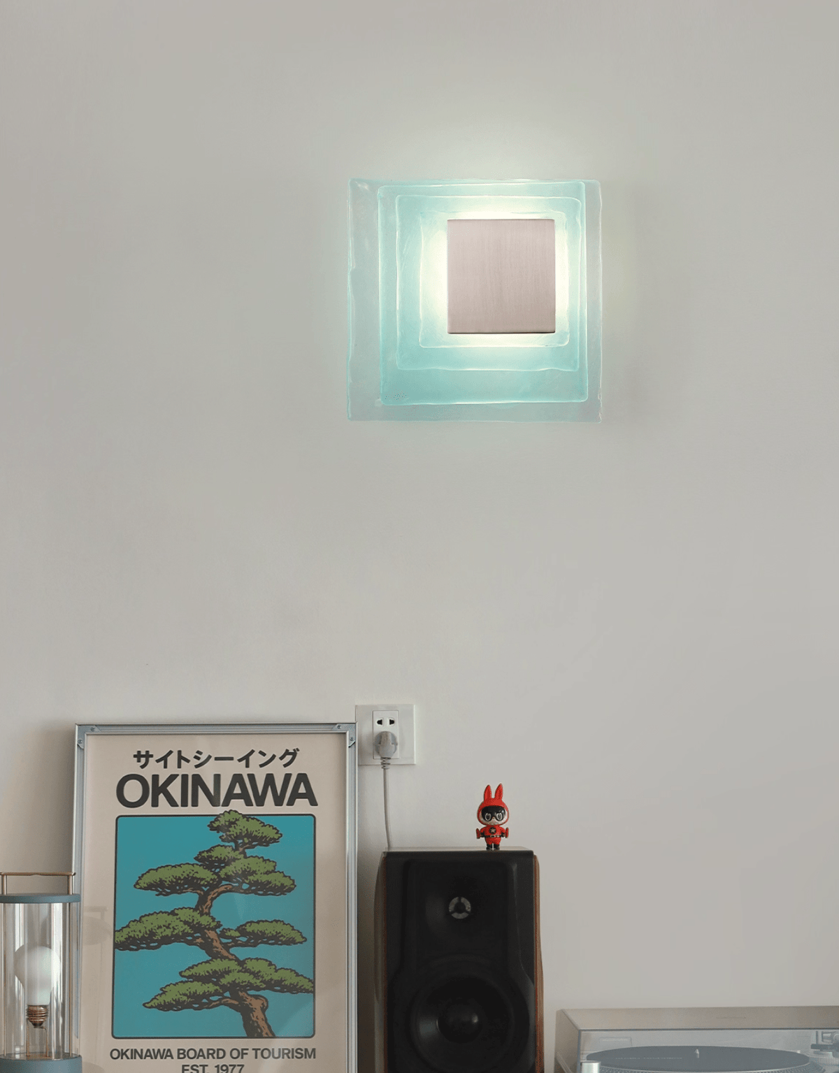 Cleo Glass Water Cube Cascade Sconce