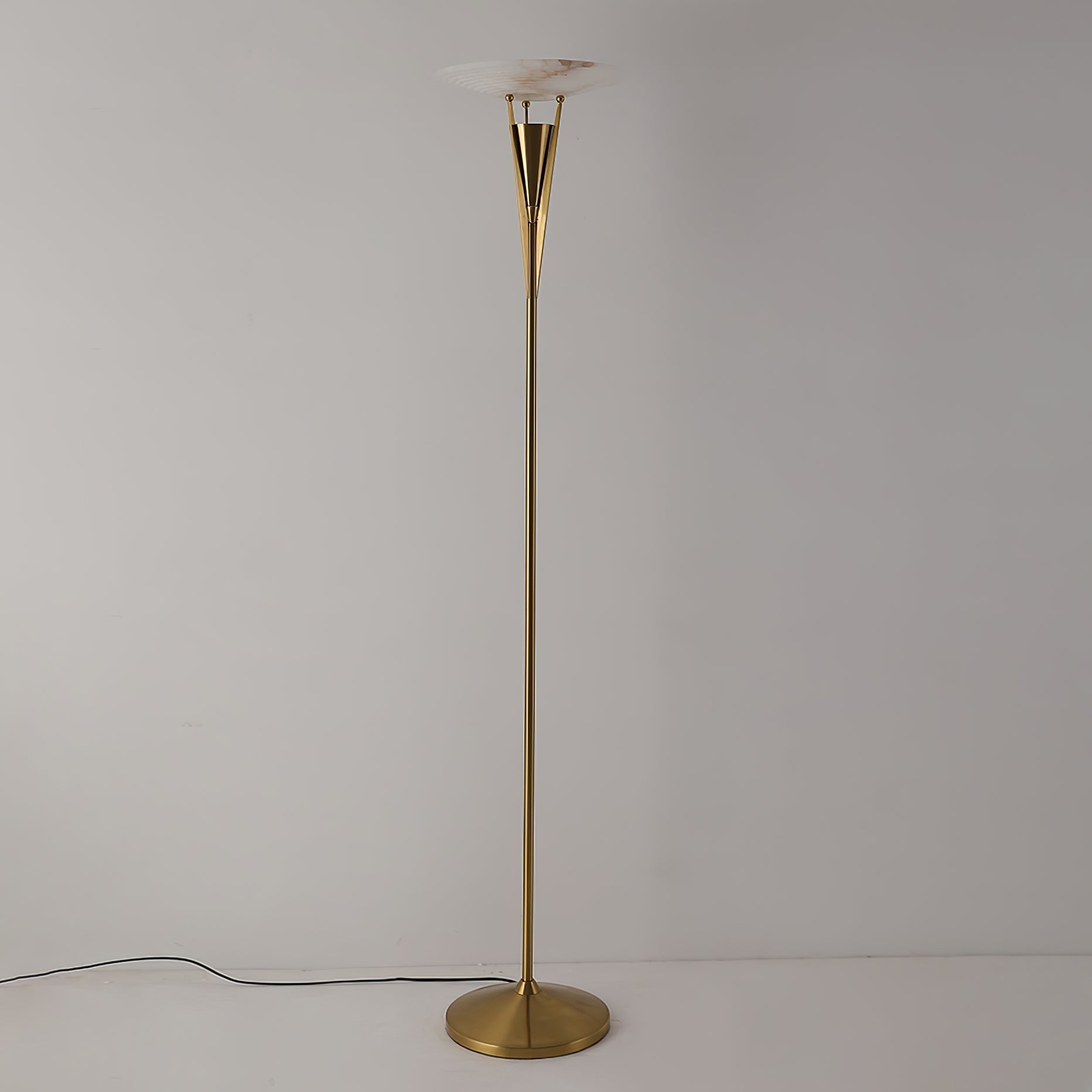 Veloros Cone Alabaster Floor Lamp