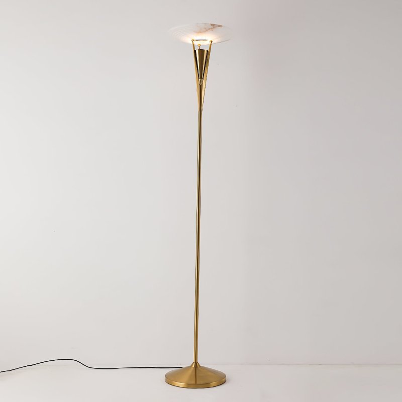 Veloros Cone Alabaster Floor Lamp