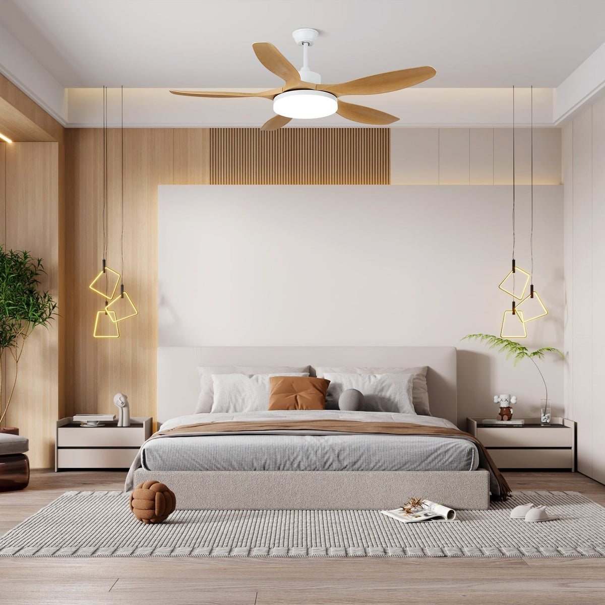 Yvette Modern Ceiling Fan Light 48/52 Livingroom