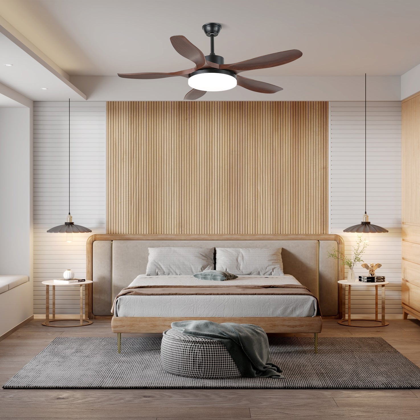 Yvette Modern Ceiling Fan Light 48/52 Livingroom