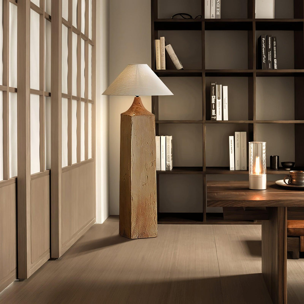 Rustica Timber Column Floor Lamp