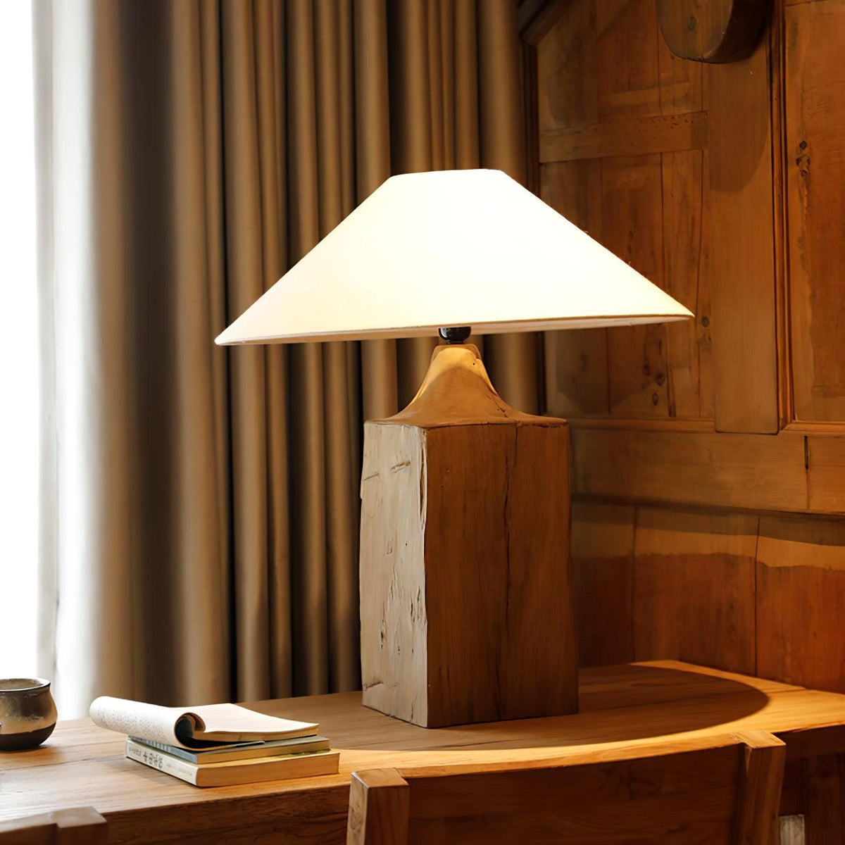 Rustica Timber Column Floor Lamp